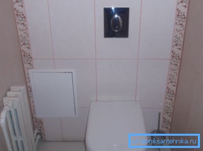Prin trapa este ușor să ajungi la supape, blocând apa.