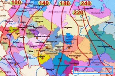Această diagramă arată gradul de penetrare a înghețului de către zonele climatice.