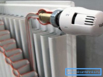 Senzor de pe radiator.