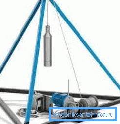 Pentru apă, puteți utiliza dispozitivul pentru găurire prin metoda șocului