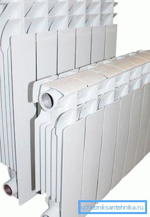 Radiatoare de încălzire durală - o versiune avansată de aluminiu, care are o rezistență ridicată