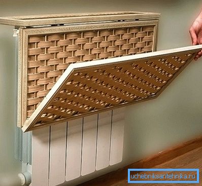 Ecran pentru decorarea radiatorului