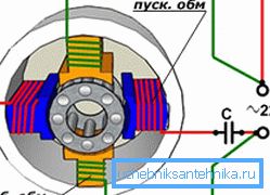 Circuitul electric de alimentare al înfășurărilor statorului.