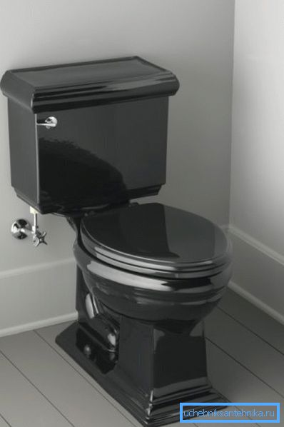 Photo black toilet