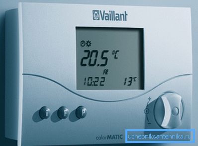 Fotografia termostatului care controlează funcționarea cazanului