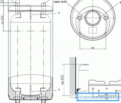 Dimensiunile unui mic acumulator de căldură