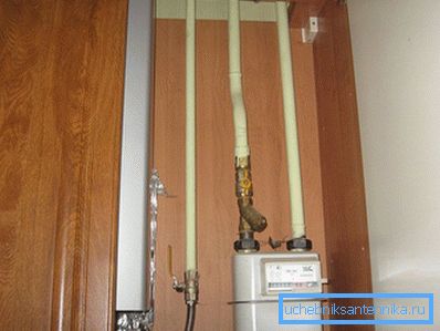Contor de gaz în dulap