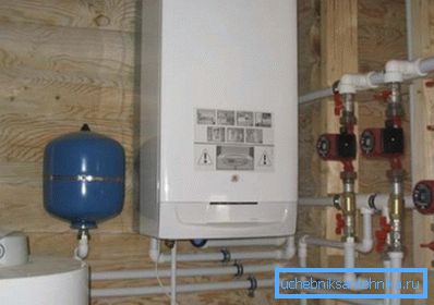 Cazan pe gaz instalat în țară