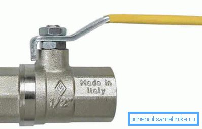 Supapă cu bilă pentru gaz. Supapă cu bilă pentru gaz.
