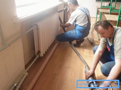 Încălzirea hidropneumatică a sistemului de încălzire poate fi efectuată fără demontarea radiatoarelor