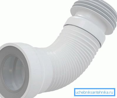Ondularea pentru conectarea bolului toaletei cu canalizare Ondularea pentru conectarea bolului toaletei cu canalizare