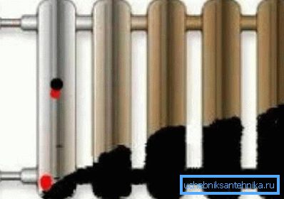 Mizeria - comutatorul principal al radiatorului din căldură. Mizeria - comutatorul principal al radiatorului din căldură.
