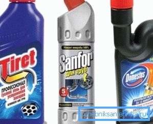 Produsele chimice pentru blocajul de curățare sunt prezentate într-o gamă largă.