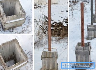 Realizarea coloanelor din beton pe baza materialului utilizat