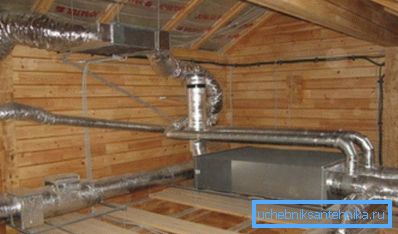 Încălzitor în sistemul de ventilație al cabanei.
