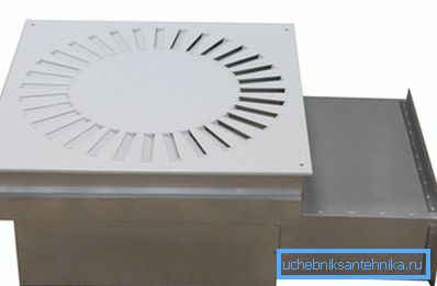 Camera de presiune statică distribuie fluxul de aer pe întreaga zonă a rețelei.
