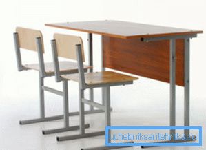 Birou de școală clasic și scaune Birou de școală clasic și scaune