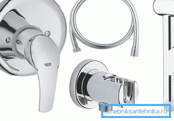 Set de detalii: mâner mixer, furtun, braț, potabilă