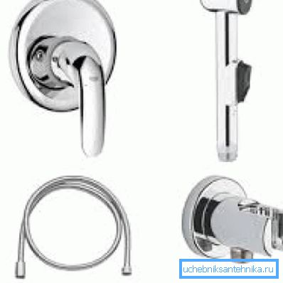 Set duș igienic cu mixer încorporat Grohe