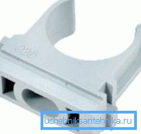 Fixare - clemă pentru conducte de polimer și metal-plastic. Fixare - clemă pentru conducte de polimer și metal-plastic.