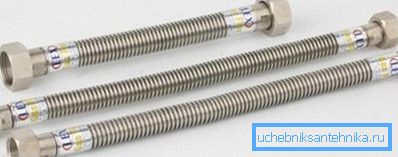 Furtunuri ondulate din metal cu piulițe filetate Furtunuri ondulate din metal cu piulițe filetate
