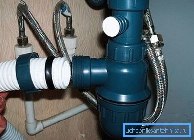Instalarea sifonului și conectarea la canalizare