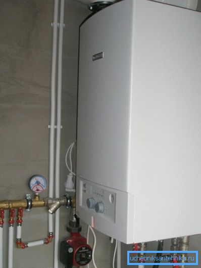 În cazanul cu gaz de uz casnic