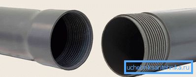 Tub PVC cu flanșă filetată. Tub PVC cu flanșă filetată.