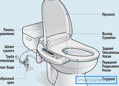 Schema generală a toaletei echipate.