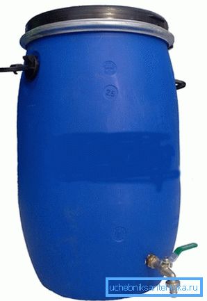 Tambur din plastic cu canalizare