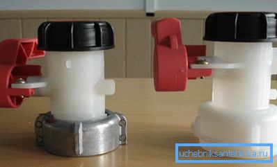 Supape de plastic pentru eurocube cu adaptor metalic și polimer Supape de plastic pentru eurocube cu adaptor metalic și polimer