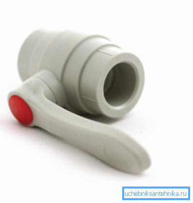 Supapă cu bilă din material plastic pentru încălzire