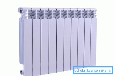 De exemplu, radiator de aluminiu