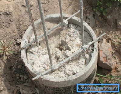 Un exemplu de utilizare a unei țevi ca un cofraj
