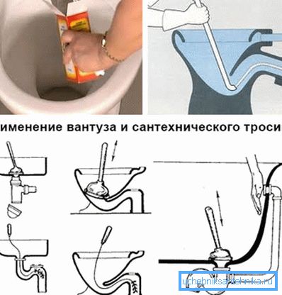 Curățați toaleta cu propriile mâini cu sifon, piston și cablu