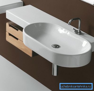 Cel mai simplu produs de tip pandantiv are un design simplu și uneori seamănă cu o chiuvetă obișnuită.