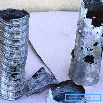 Rezultatul condensului pe metal Rezultatul condensului pe metal