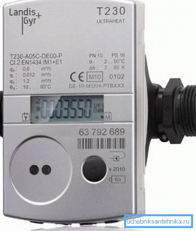Contorul, care este introdus în linia de încălzire pentru a calcula energia consumată la încălzire