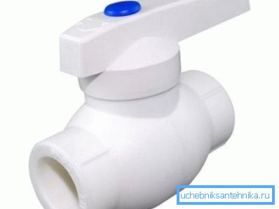 Supapă cu bilă din polipropilenă