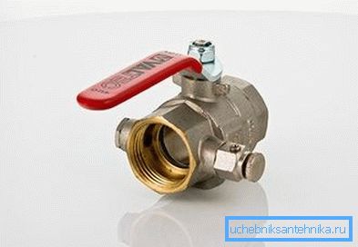 Supapă cu bilă cu sistem de scurgere și aerisire Valtec