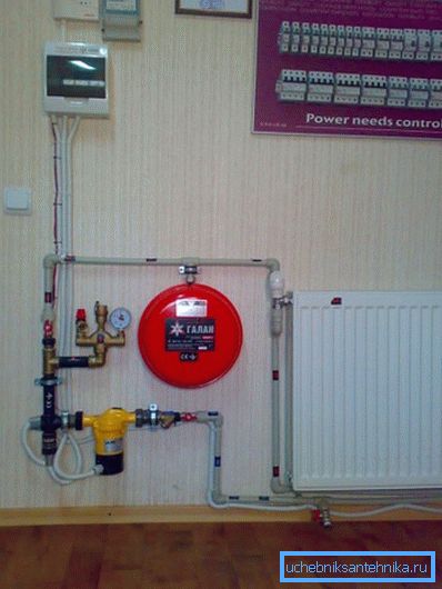 Schemă de conectare pentru cazanul cu electrozi