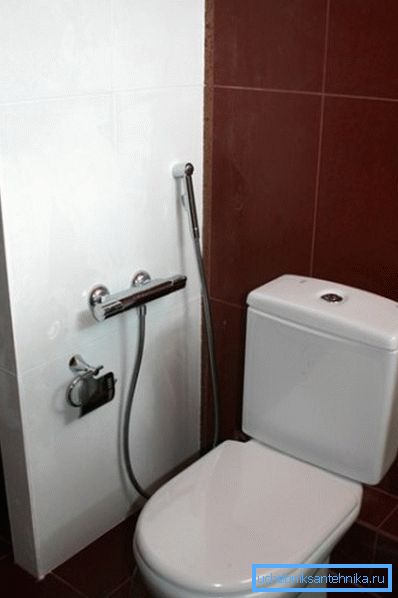 Cabina de montaj pentru duș igienic în toaletă Cabina de montaj pentru duș igienic în toaletă