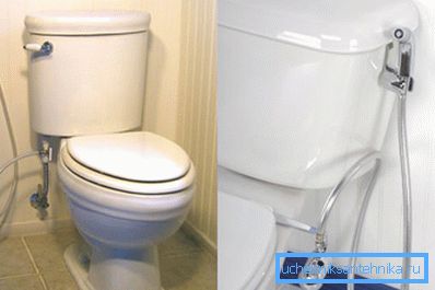 Mixerul de toaletă cu duș igienic poate avea o configurație foarte diferită.