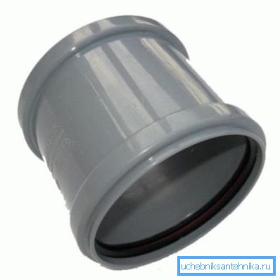 Element de conectare pentru materiale PVC utilizate pentru ape reziduale