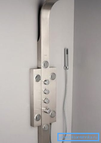Panou de duș modern cu duș și mixer