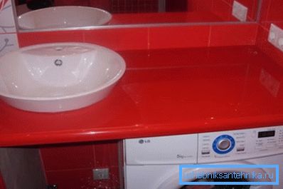 Suprafața acrilică strălucitoare este excelentă pentru baie