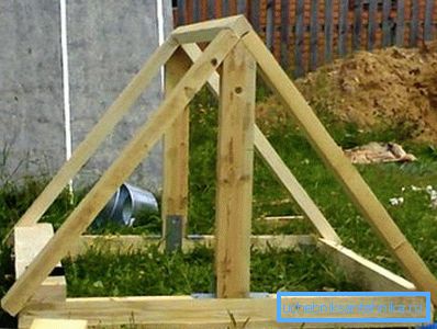 Acum, casa noastră pe fântână cu propriile mâini a găsit un cadru de acoperiș mare.