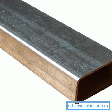 Secțiunea de țevi 60x40 mm