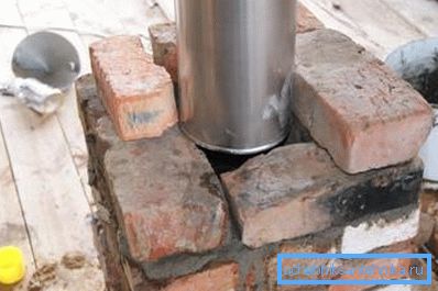 Țeava de fum trebuie acoperită cu material de protecție din lemn.