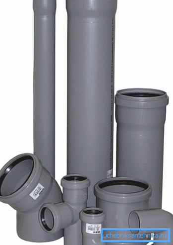 Țevi cu diametrul de 50 mm și 100 mm cu fitinguri